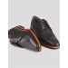 Genuine Leather Black Lace-Up Laser Detail Classic Men's Classic Shoes