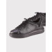Genuine Leather Black Lace-Up Sneaker Men's Sports Shoes