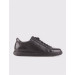 Genuine Leather Black Patterned Sole Lace-Up Men's Sports Shoes
