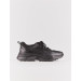 Genuine Leather Black Gel Sole Lace Up Men's Sports Shoes