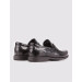 Genuine Leather Black Non-Slip Rubber Sole Men's Casual Shoes