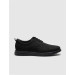 Genuine Leather Black Nubuck Laced Men's Casual Shoes