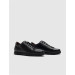 Genuine Leather Black Sneaker Lace-Up Men's Sports Shoes