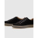 Genuine Leather Black Suede Lace-Up Men's Sports Shoes