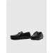 Genuine Leather Black Buckled Men's Loafer Shoes