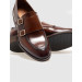 Genuine Leather Toning Double Buckle Men's Classic Shoes