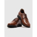 Genuine Leather Tobacco Lace-Up Men's Casual Shoes