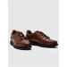 Genuine Leather Tobacco Lace-Up Men's Casual Shoes