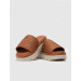 Genuine Leather Glazed Knitted Women's Slippers
