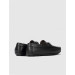 Black Men's Loafers With Genuine Leather Buckles