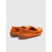 حذاء نسائي زحف جلد طبيعي مدبوغ برتقالي