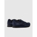 Genuine Suede Leather Lace-Up Navy Blue Men's Casual Shoes