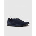 Genuine Suede Leather Lace-Up Navy Blue Men's Casual Shoes