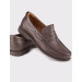 Rubber Sole Genuine Leather Brown Men's Casual Shoes