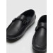 Rubber Sole Genuine Leather Black Men's Loafer Shoes