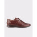 Non-Slip Sole Genuine Leather Brown Laced Men's Casual Shoes