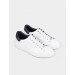 Navy Blue Ankle Detailed Genuine Leather White Laced Men's Sports Shoes