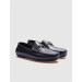 Navy Blue Genuine Leather Men's Loafer Shoes