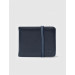 Elastic Genuine Leather Navy Blue Men's Wallet