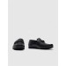 Leather Lining Rubber Sole Genuine Leather Black Men's Loafer