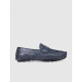 Special Design Genuine Leather Navy Blue Men's Loafers
