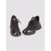 Black Laced Rubber Sole Women's Sneakers