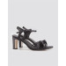 Black Women's Thick Heeled Shoes