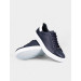 Sneaker Genuine Leather Navy Blue Lace-Up Men's Sports Shoes