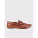 Buckle Detailed Genuine Leather Tobacco Men's Loafer