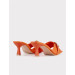 Orange Women's Heeled Slippers