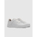 Vegan Leather White Lace-Up Men's Sneakers