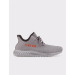 Text Patterned Knitwear Gray Lace-Up Men's Sneakers