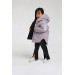 02-06 Years Old Baby Girl Lilac Color Drop Look Double Sided Coat