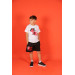 03-08 Years Old Boy Red-White Shorts Set