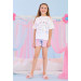 03-10 Years Old Girl Child Half Sleeve Shorts Pajamas Set