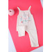 03-24 Months Baby Girl Pink Strap Long Jumpsuit