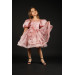 04-08 Age Girl Balloon Sleeve Powder Evening Dress