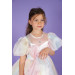 فستان بناتي ملون مزين بفيونكة لعمربين 04 - 08 سنة