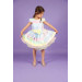 04-08 Years Girl Child's Colorful Evening Dress With Bag