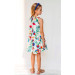 فستان بناتي مزين برسم زهور بلون أزرق مناسب لعمر 04 - 12