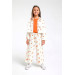 04 -14 Years Old Girl Orange Flower Embroidered Trousers