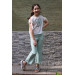 05-14 Years Old Girl Mint Green Blouse Trousers Set