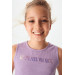 08-14 Years Old Girl Lilac Camisole Suspended T-Shirt