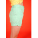 08-14 Years Old Girl Pleated Mint Green Shorts