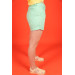 08-14 Years Old Girl Pleated Mint Green Shorts