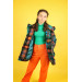 08-14 Years Old Girls Colorful Plush Coat