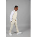 09 - 14 Years Boys Beige Vest Suit