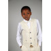 09 - 14 Years Boys Beige Vest Suit