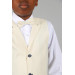 09 - 14 Years Boys Beige Vest Suit