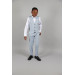 09 - 14 Years Boys Blue Collar Detailed Jacket Suit